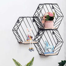 Load image into Gallery viewer, Hexagon Grid Wall Decoration Shelf