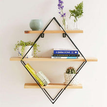 Load image into Gallery viewer, Wooden Retro Wall Shelf