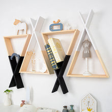 Load image into Gallery viewer, Triangle Wooden Shelf