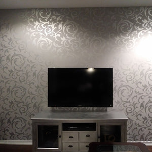 3D Victorian Embossed Wallpaper