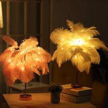 Load image into Gallery viewer, Natural Ostrich Feather Lamp
